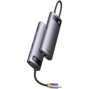 Wholesale Hub Baseus StarJoy Series 6in1 USB-C - HDMI + 3 x USB 3.0 + USB-C PD + RJ45 - BSU3896 - {ean13} - Hurt