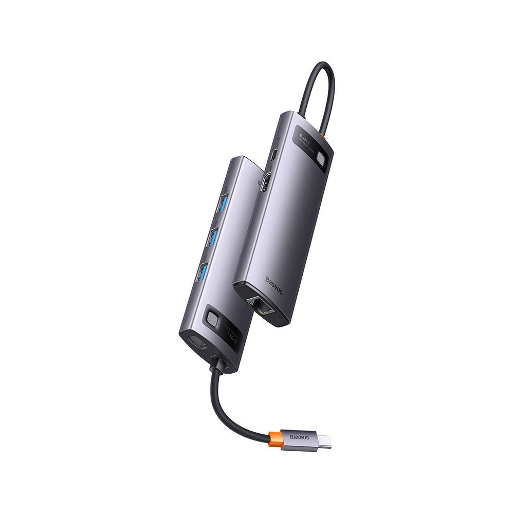 Hurtownia GSM - Hub Baseus StarJoy Serie 6in1 USB-C - HDMI + 3 x USB 3.0 + USB-C PD + RJ45 - BSU3896 - {ean13} - Hurt