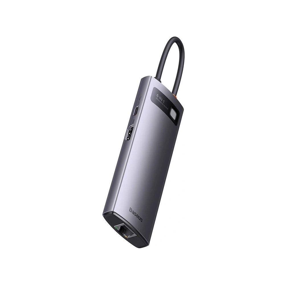 Hurtownia GSM - Hub Baseus StarJoy Serie 6in1 USB-C - HDMI + 3 x USB 3.0 + USB-C PD + RJ45 - BSU3896 - {ean13} - Hurt