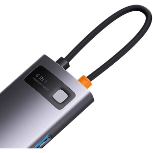 Hurtownia GSM - Hub Baseus StarJoy Series 6w1 USB-C - HDMI + 3 x USB 3.0 + USB-C PD + RJ45 - BSU3896 - {ean13} - Hurt