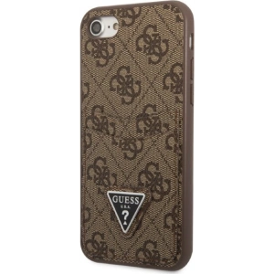 Hurtownia GSM - Case Guess GUHCI8P4TPW Apple iPhone SE 2022/SE 2020/8/7 Hardcase braun/brown Hardcase 4G Triangle Logo Kartenfach - GUE2326 - {ean13} - Hurt