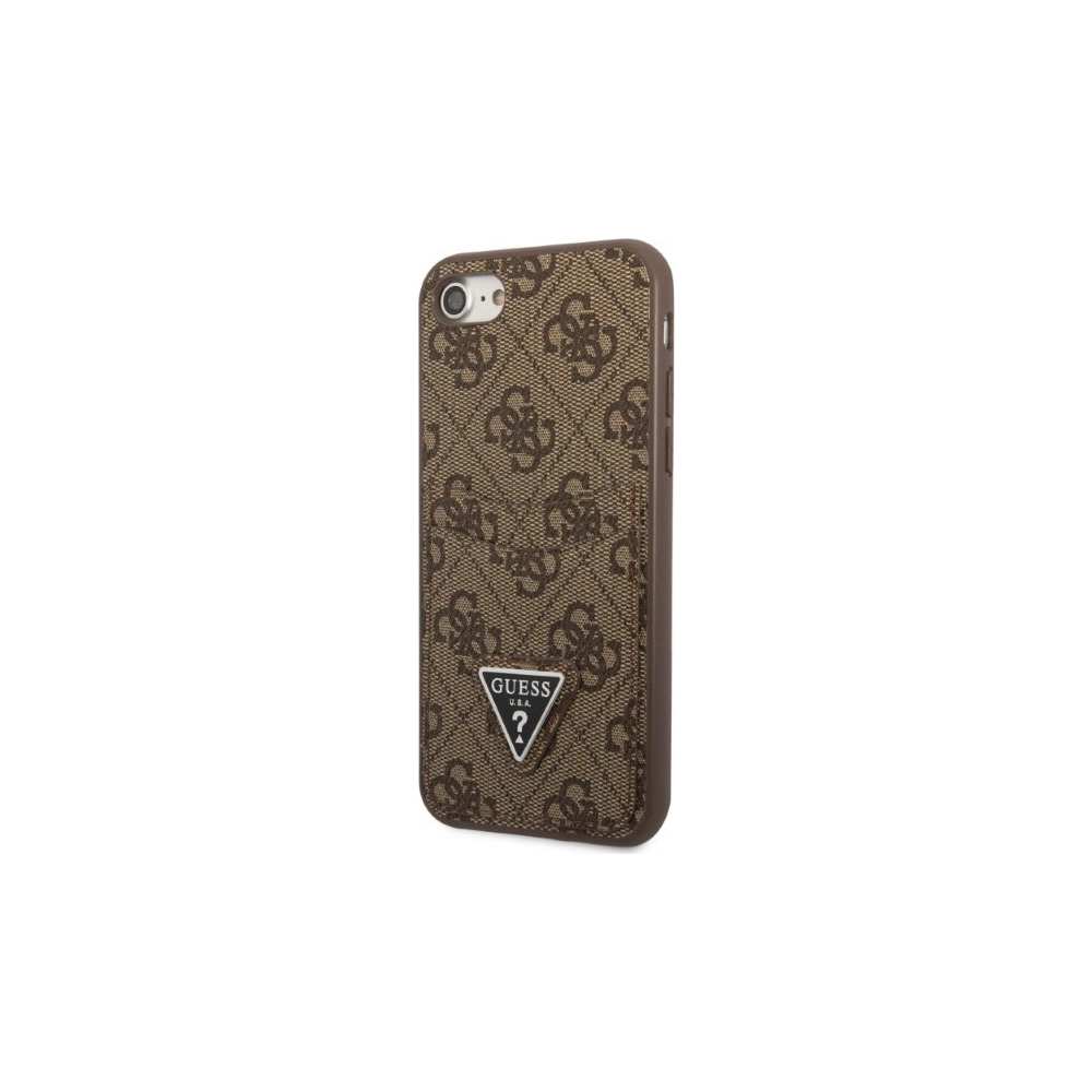 Hurtownia GSM - Case Guess GUHCI8P4TPW Apple iPhone SE 2022/SE 2020/8/7 Hardcase braun/brown Hardcase 4G Triangle Logo Kartenfach - GUE2326 - {ean13} - Hurt