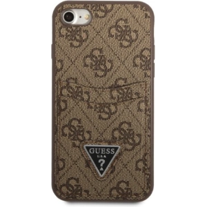 Hurtownia GSM - Case Guess GUHCI8P4TPW Apple iPhone SE 2022/SE 2020/8/7 Hardcase braun/brown Hardcase 4G Triangle Logo Kartenfach - GUE2326 - {ean13} - Hurt