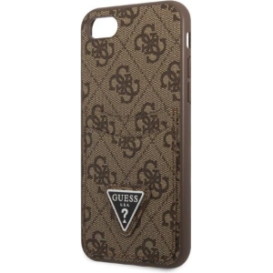 Hurtownia GSM - Case Guess GUHCI8P4TPW Apple iPhone SE 2022/SE 2020/8/7 Hardcase braun/brown Hardcase 4G Triangle Logo Kartenfach - GUE2326 - {ean13} - Hurt
