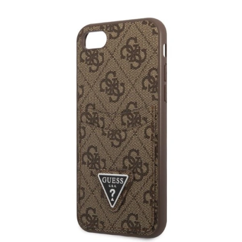 Etui Guess GUHCI8P4TPW Apple iPhone SE 2022/SE 2020/8/7 hardcase brązowy/brown hardcase 4G Triangle Logo Cardslot
