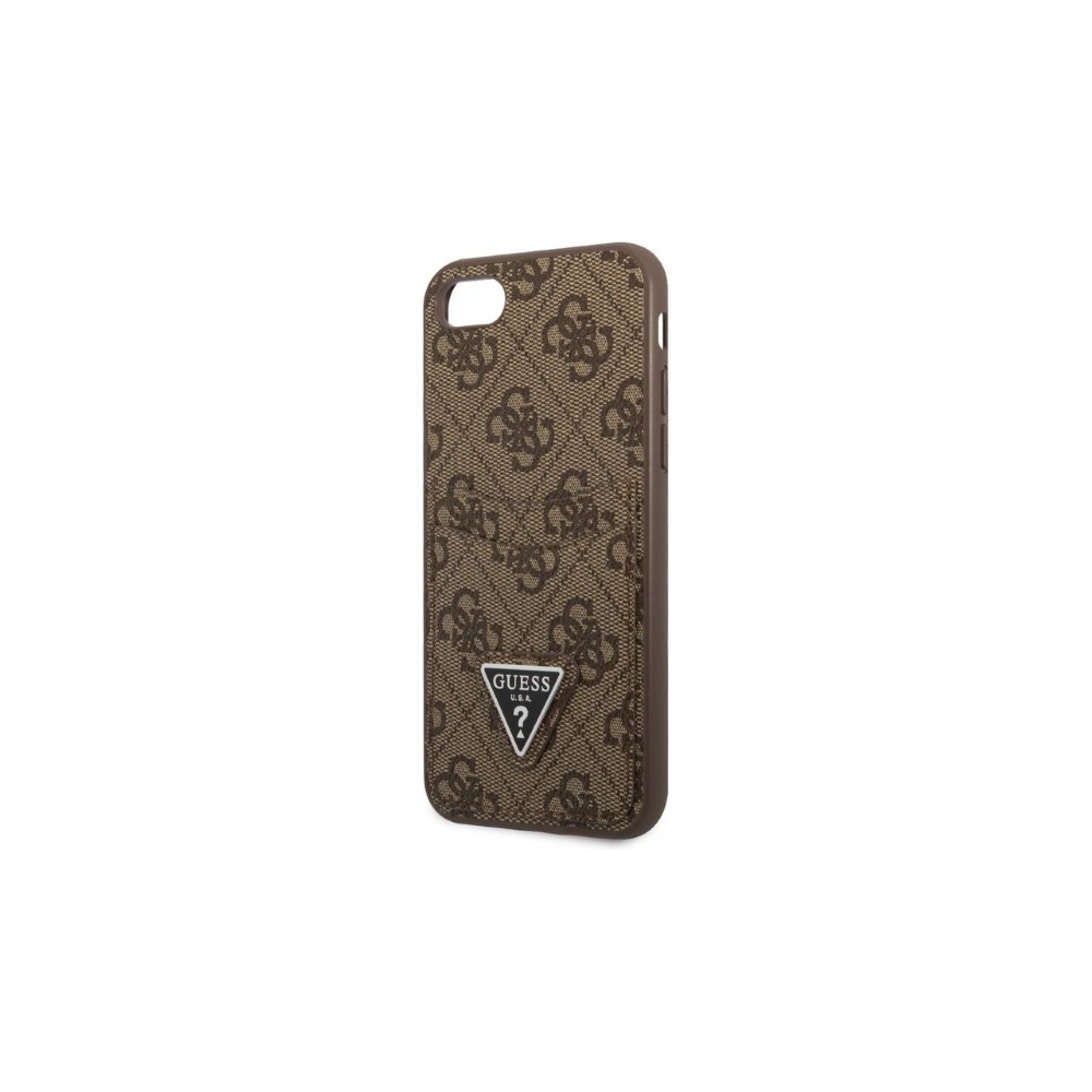 Hurtownia GSM - Case Guess GUHCI8P4TPW Apple iPhone SE 2022/SE 2020/8/7 Hardcase braun/brown Hardcase 4G Triangle Logo Kartenfach - GUE2326 - {ean13} - Hurt