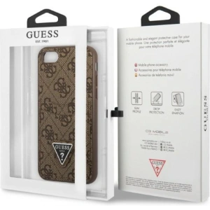 Hurtownia GSM - Case Guess GUHCI8P4TPW Apple iPhone SE 2022/SE 2020/8/7 Hardcase braun/brown Hardcase 4G Triangle Logo Kartenfach - GUE2326 - {ean13} - Hurt