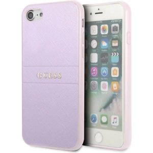 Hurtownia GSM - Case Guess GUHCI8PSASBPU für Apple iPhone SE 2022/SE 2020/8/7 Hardcase lila/purple Saffiano Hot Stamp & Metalllogo - GUE2328 - {ean13} - Hurt