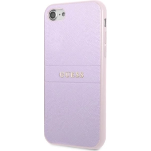 Wholesale Guess GUHCI8PSASBPU Apple iPhone SE 2022/SE 2020/8/7 hardcase purple Saffiano Hot Stamp & Metal Logo - GUE2328 - {ean13} - Hurt