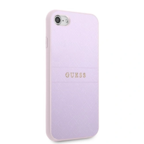Etui Guess GUHCI8PSASBPU Apple iPhone SE 2022/SE 2020/8/7 hardcase fioletowy/purple Saffiano Hot Stamp & Metal Logo
