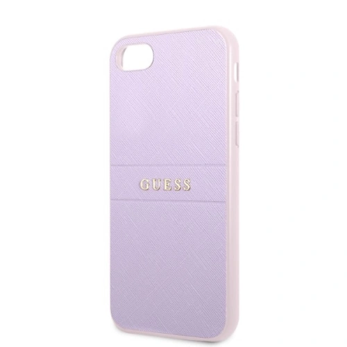 Etui Guess GUHCI8PSASBPU Apple iPhone SE 2022/SE 2020/8/7 hardcase fioletowy/purple Saffiano Hot Stamp & Metal Logo