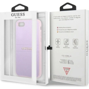 Hurtownia GSM - Case Guess GUHCI8PSASBPU für Apple iPhone SE 2022/SE 2020/8/7 Hardcase lila/purple Saffiano Hot Stamp & Metalllogo - GUE2328 - {ean13} - Hurt