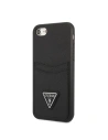 Hurtownia GSM - Case Guess GUHCI8PSATPK Apple iPhone SE 2022/SE 2020/8/7 Hartschale schwarz/black Hartschale Saffiano Triangle Logo Kartenfach - GUE2329 - {ean13} - Hurt