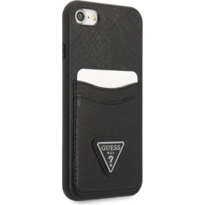 Hurtownia GSM - Etui Guess GUHCI8PSATPK Apple iPhone SE 2022/SE 2020/8/7 kemény tok fekete hardcase Saffiano Triangle Logo kártyafogó - GUE2329 - {ean13} - Hurt