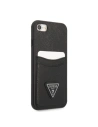 Hurtownia GSM - Case Guess GUHCI8PSATPK Apple iPhone SE 2022/SE 2020/8/7 Hartschale schwarz/black Hartschale Saffiano Triangle Logo Kartenfach - GUE2329 - {ean13} - Hurt