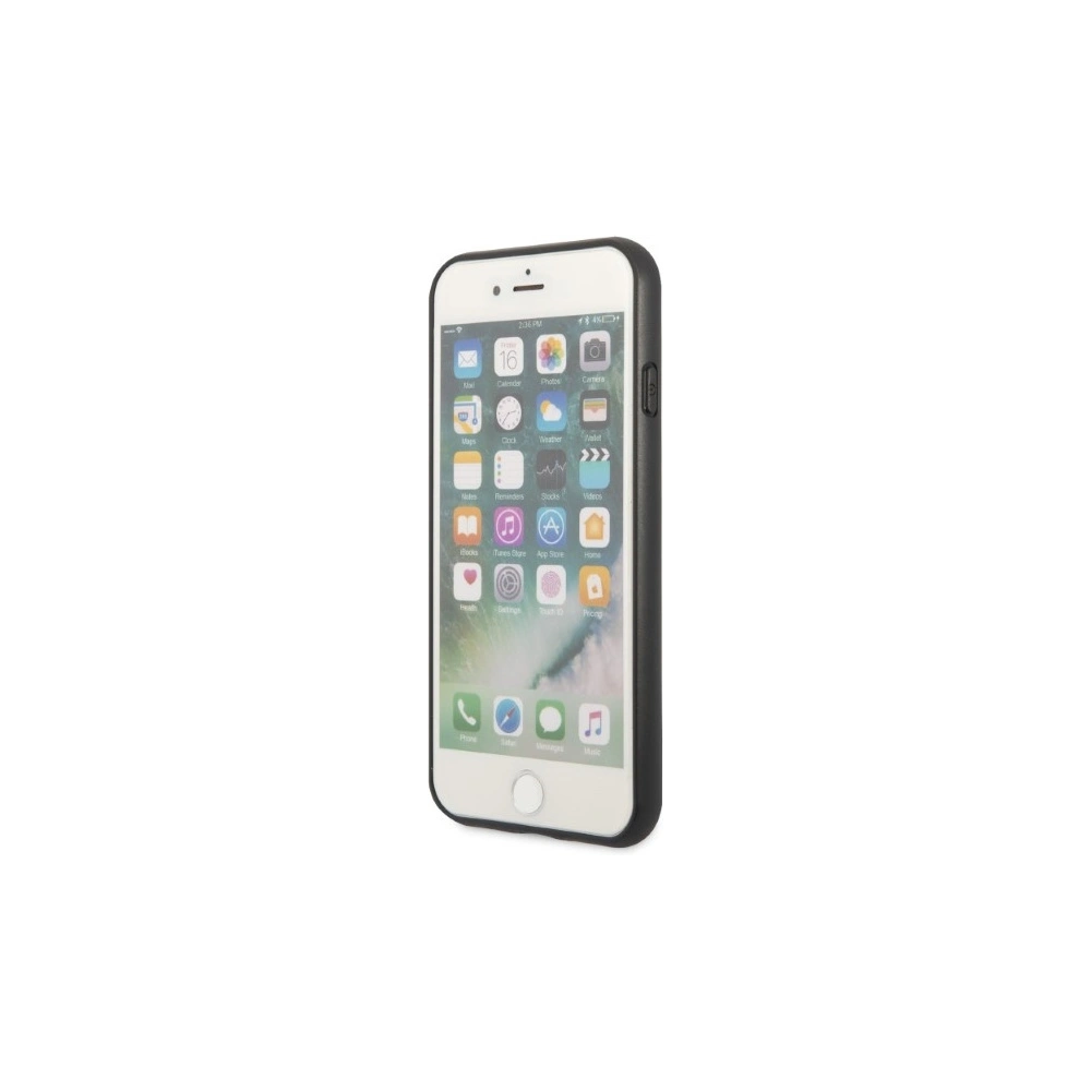 Hurtownia GSM - Case Guess GUHCI8PSATPK Apple iPhone SE 2022/SE 2020/8/7 Hartschale schwarz/black Hartschale Saffiano Triangle Logo Kartenfach - GUE2329 - {ean13} - Hurt