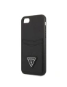 Hurtownia GSM - Case Guess GUHCI8PSATPK Apple iPhone SE 2022/SE 2020/8/7 Hartschale schwarz/black Hartschale Saffiano Triangle Logo Kartenfach - GUE2329 - {ean13} - Hurt