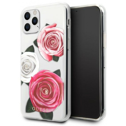 Hurtownia Guess - 3700740474204 - GUE2330 - Etui Guess GUHCN58ROSTRT Apple iPhone 11 Pro transparent hardcase Flower Desire Pink & White Rose - B2B homescreen