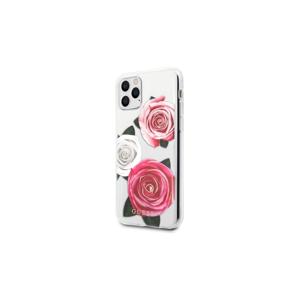 Hurtownia GSM - Etui Guess GUHCN58ROSTRT Apple iPhone 11 Pro transparentní tvrdý kryt Flower Desire Pink & White Rose - GUE2330 - {ean13} - Hurt