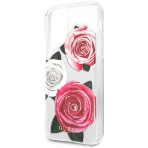 Hurtownia GSM - Etui Guess GUHCN58ROSTRT Apple iPhone 11 Pro transparentní tvrdý kryt Flower Desire Pink & White Rose - GUE2330 - {ean13} - Hurt