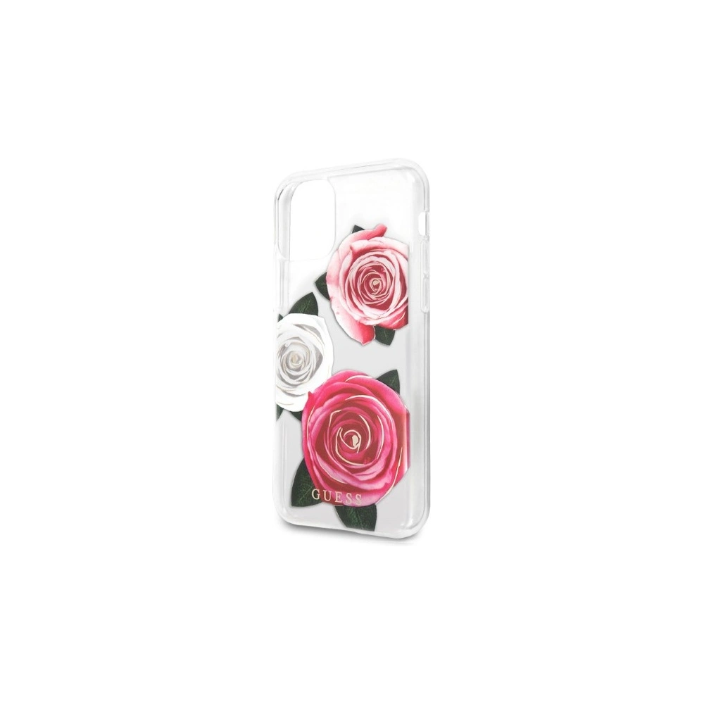 Hurtownia GSM - Etui Guess GUHCN58ROSTRT Apple iPhone 11 Pro transparentní tvrdý kryt Flower Desire Pink & White Rose - GUE2330 - {ean13} - Hurt