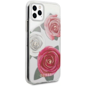 Hurtownia GSM - Etui Guess GUHCN58ROSTRT Apple iPhone 11 Pro transparentní tvrdý kryt Flower Desire Pink & White Rose - GUE2330 - {ean13} - Hurt