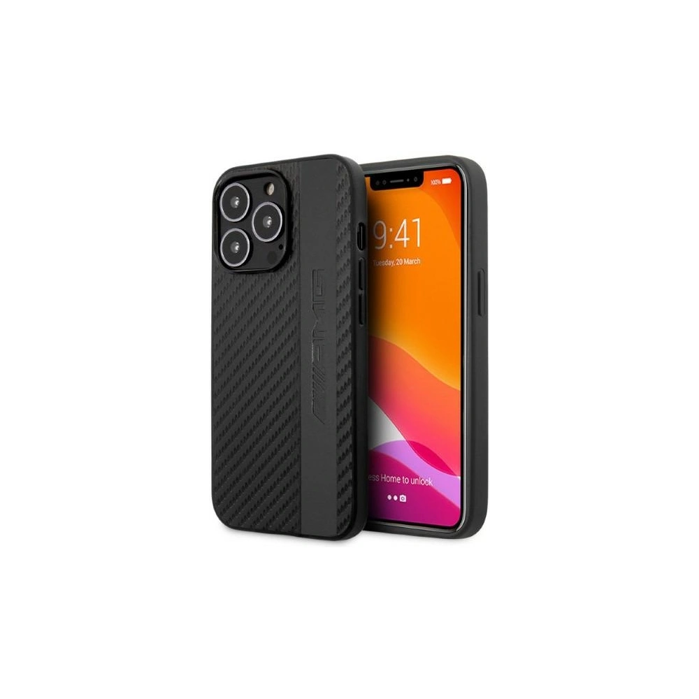 Hurtownia GSM - Etui Mercedes AMG AMHCP13LBLSCA Apple iPhone 13 Pro černý/black hardcase Carbon Stripe&Embossed - MRS70 - {ean13} - Hurt