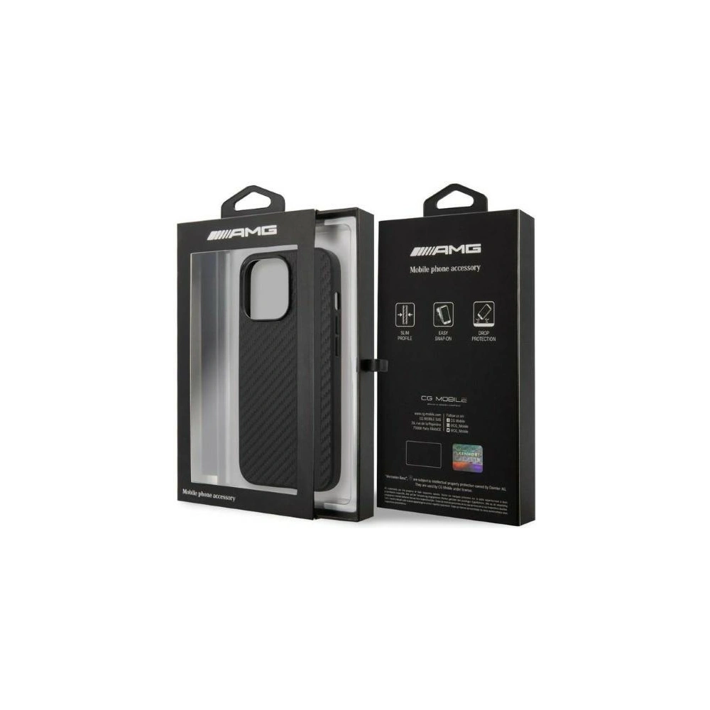 Hurtownia GSM - Etui Mercedes AMG AMHCP13LBLSCA Apple iPhone 13 Pro černý/black hardcase Carbon Stripe&Embossed - MRS70 - {ean13} - Hurt