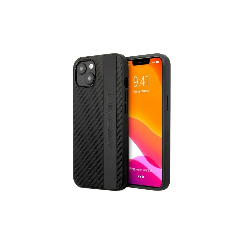 Hurtownia GSM - Etui Mercedes AMG AMHCP13MBLSCA Apple iPhone 13 černý/black hardcase Carbon Stripe&Embossed - MRS71 - {ean13} - Hurt