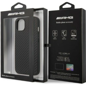Hurtownia GSM - Etui Mercedes AMG AMHCP13MBLSCA Apple iPhone 13 czarny/black hardcase Carbon Stripe&Embossed - MRS71 - {ean13} - Hurt