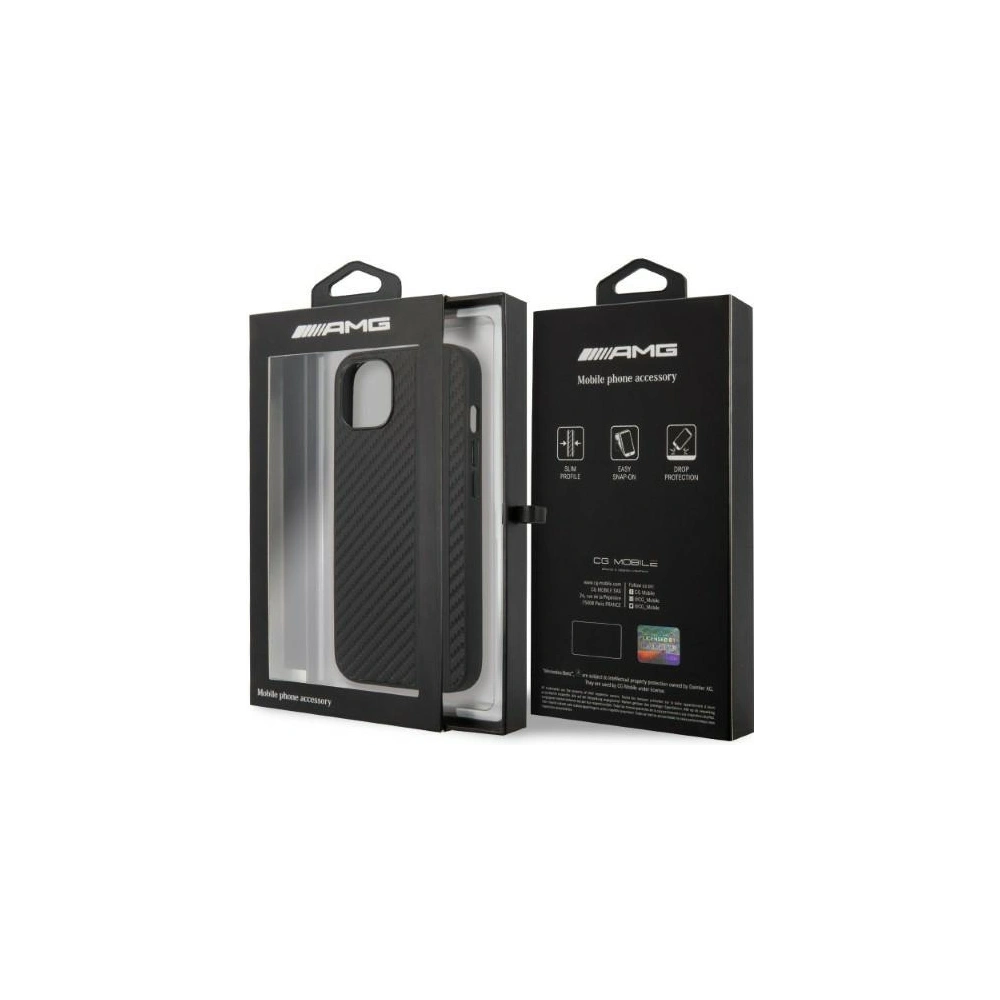 Hurtownia GSM - Etui Mercedes AMG AMHCP13MBLSCA Apple iPhone 13 černý/black hardcase Carbon Stripe&Embossed - MRS71 - {ean13} - Hurt
