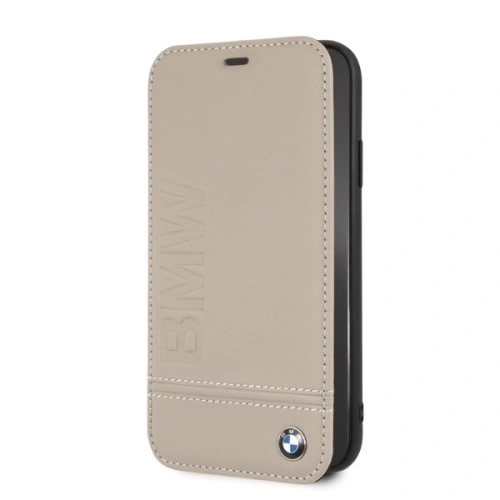 Etui BMW BMFLBKI61LLST Apple iPhone XR book beżowy/taupe Logo Imprint