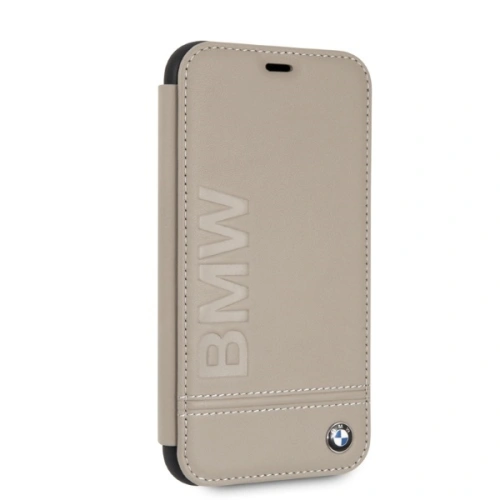 Etui BMW BMFLBKI61LLST Apple iPhone XR book beżowy/taupe Logo Imprint