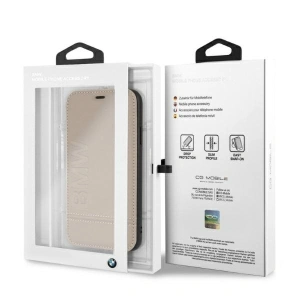 Hurtownia GSM - Etui BMW BMFLBKI61LLST Apple iPhone XR könyv bézs/taupe Logó lenyomat - BMW329 - {ean13} - Hurt