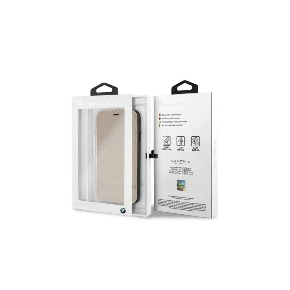 Hurtownia GSM - Etui BMW BMFLBKI61LLST Apple iPhone XR könyv bézs/taupe Logó lenyomat - BMW329 - {ean13} - Hurt