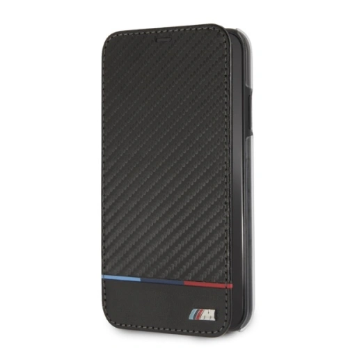 Etui BMW BMTRBKI61PUCARTCBK Apple iPhone XR book czarny/black Carbon Tricolor Stripe