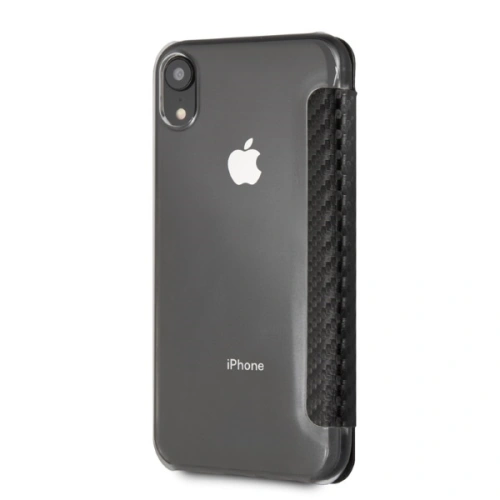 Etui BMW BMTRBKI61PUCARTCBK Apple iPhone XR book czarny/black Carbon Tricolor Stripe