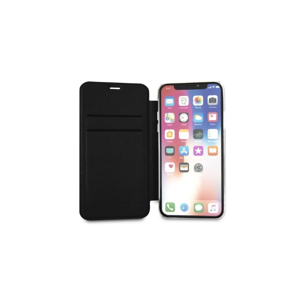 Hurtownia GSM - Case Karl Lagerfeld KLFLBKPXKSB Apple iPhone XS/X schwarz/black Buchhülle Signature Glitter - KLD1358 - {ean13} - Hurt