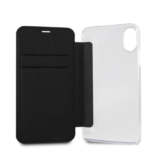 Etui Karl Lagerfeld KLFLBKPXKSB Apple iPhone XS/X czarny/black bookcase Signature Glitter