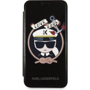 Hurtownia GSM - Case Karl Lagerfeld KLFLBKPXKSB Apple iPhone XS/X schwarz/black Buchhülle Signature Glitter - KLD1358 - {ean13} - Hurt