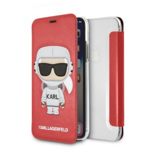 Hurtownia Karl Lagerfeld - 3700740440230 - KLD1359 - Etui Karl Lagerfeld KLFLBKPXKSCORE Apple iPhone XS/X bookcase czerwony/red Karl Space Cosmonaut - B2B homescreen