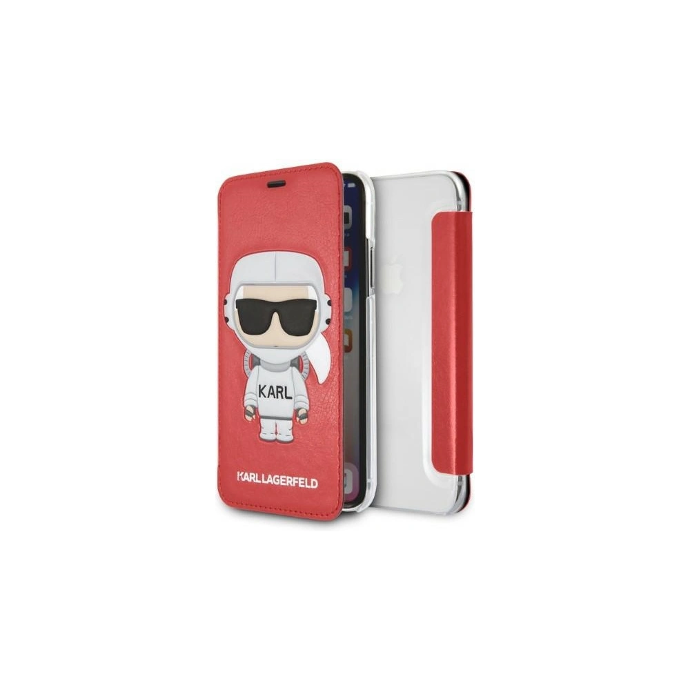 Hurtownia GSM - Etui Karl Lagerfeld KLFLBKPXKSCORE Apple iPhone XS/X könyvtok piros/piros Karl Space Cosmonaut - KLD1359 - {ean13} - Hurt