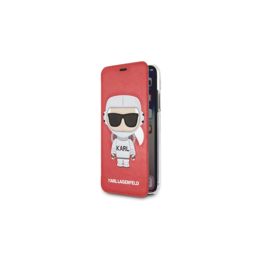 Hurtownia GSM - Etui Karl Lagerfeld KLFLBKPXKSCORE Apple iPhone XS/X könyvtok piros/piros Karl Space Cosmonaut - KLD1359 - {ean13} - Hurt