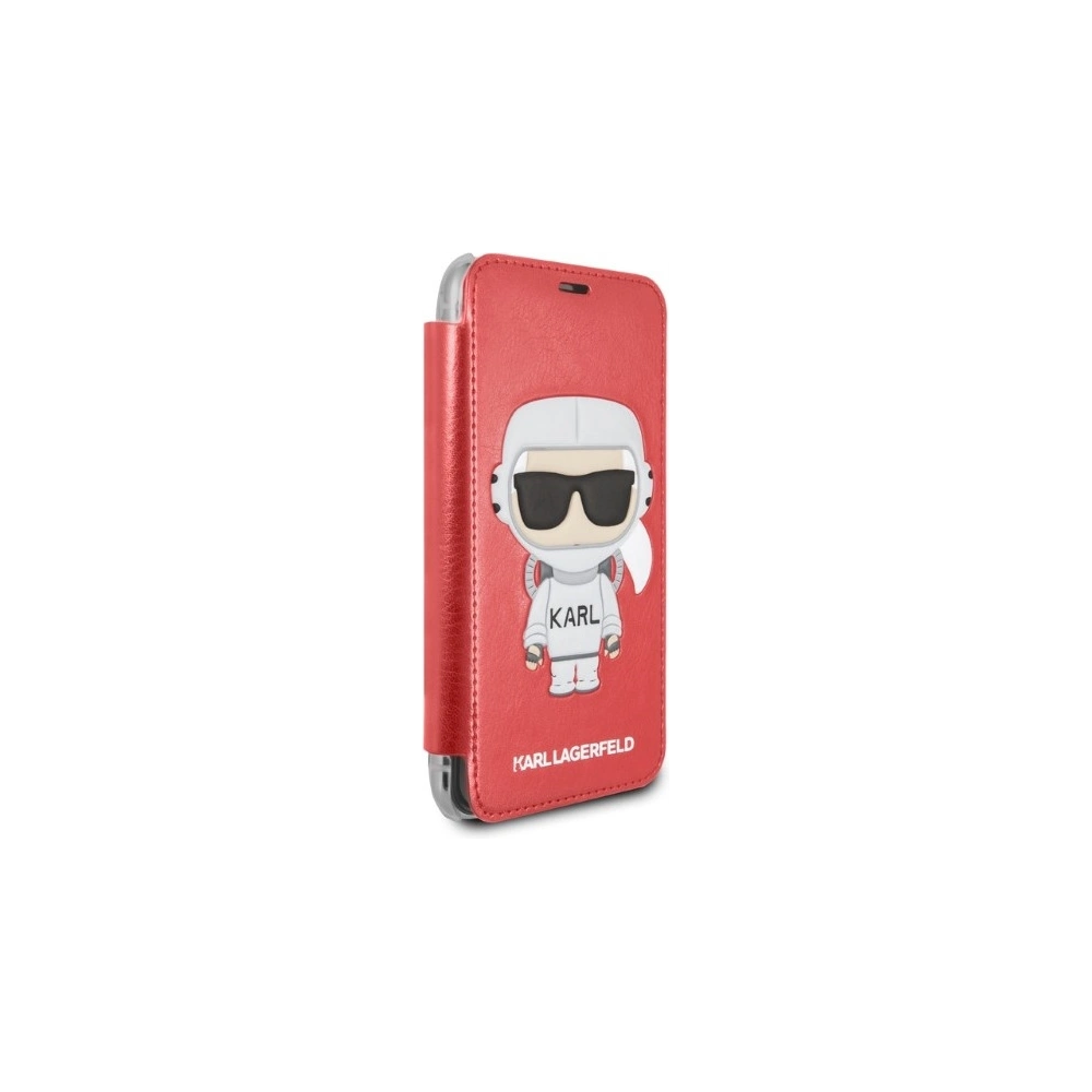 Hurtownia GSM - Etui Karl Lagerfeld KLFLBKPXKSCORE Apple iPhone XS/X könyvtok piros/piros Karl Space Cosmonaut - KLD1359 - {ean13} - Hurt