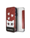 Case Karl Lagerfeld KLFLBKPXVDCRE Apple iPhone XS/X rot/rot Buch Valentine