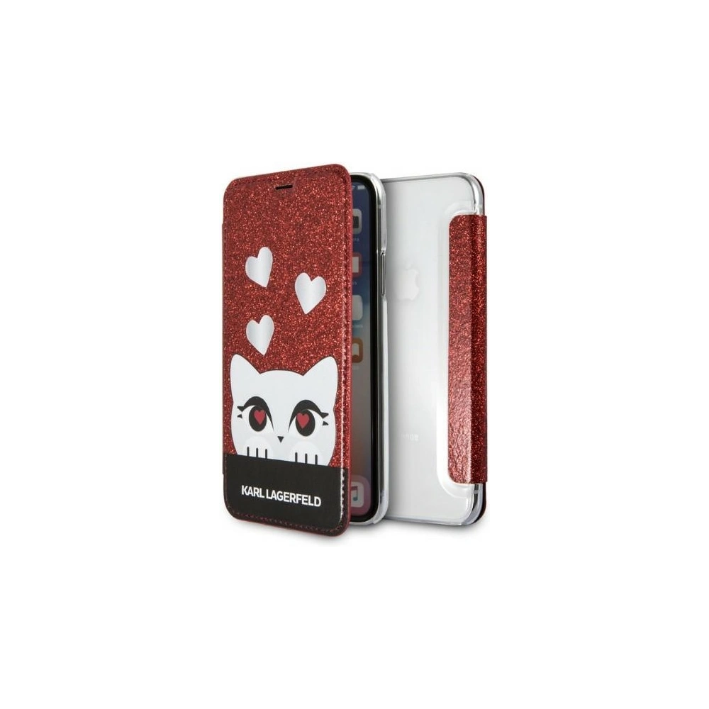 Hurtownia GSM - Etui Karl Lagerfeld KLFLBKPXVDCRE Apple iPhone XS/X vörös/piros könyv Valentin - KLD1360 - {ean13} - Hurt