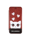 Hurtownia GSM - Etui Karl Lagerfeld KLFLBKPXVDCRE Apple iPhone XS/X vörös/piros könyv Valentin - KLD1360 - {ean13} - Hurt