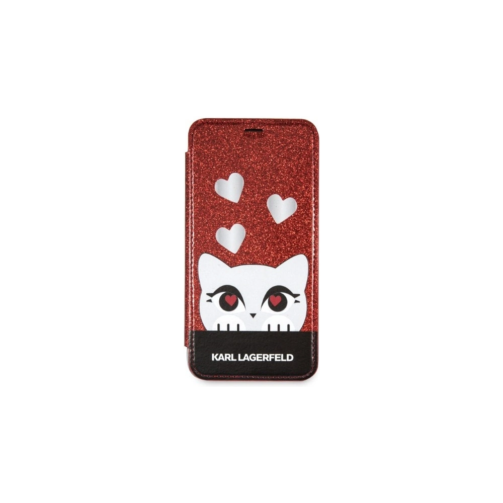 Wholesale Karl Lagerfeld KLFLBKPXVDCRE Apple iPhone XS/X red book Valentine - KLD1360 - {ean13} - Hurt