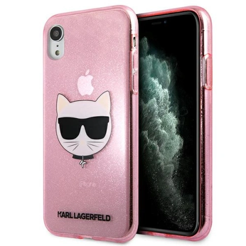 Etui Karl Lagerfeld KLHCI61CHTUGLP Apple iPhone XR  różowy/pink hardcase Glitter Choupette