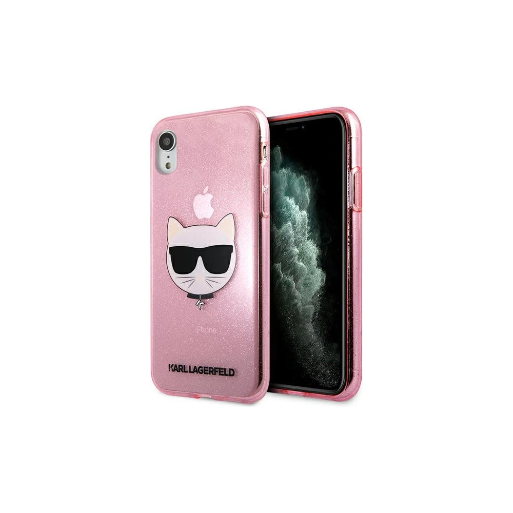 Wholesale Karl Lagerfeld KLHCI61CHTUGLP Apple iPhone XR pink hardcase Glitter Choupette - KLD1361 - {ean13} - Hurt